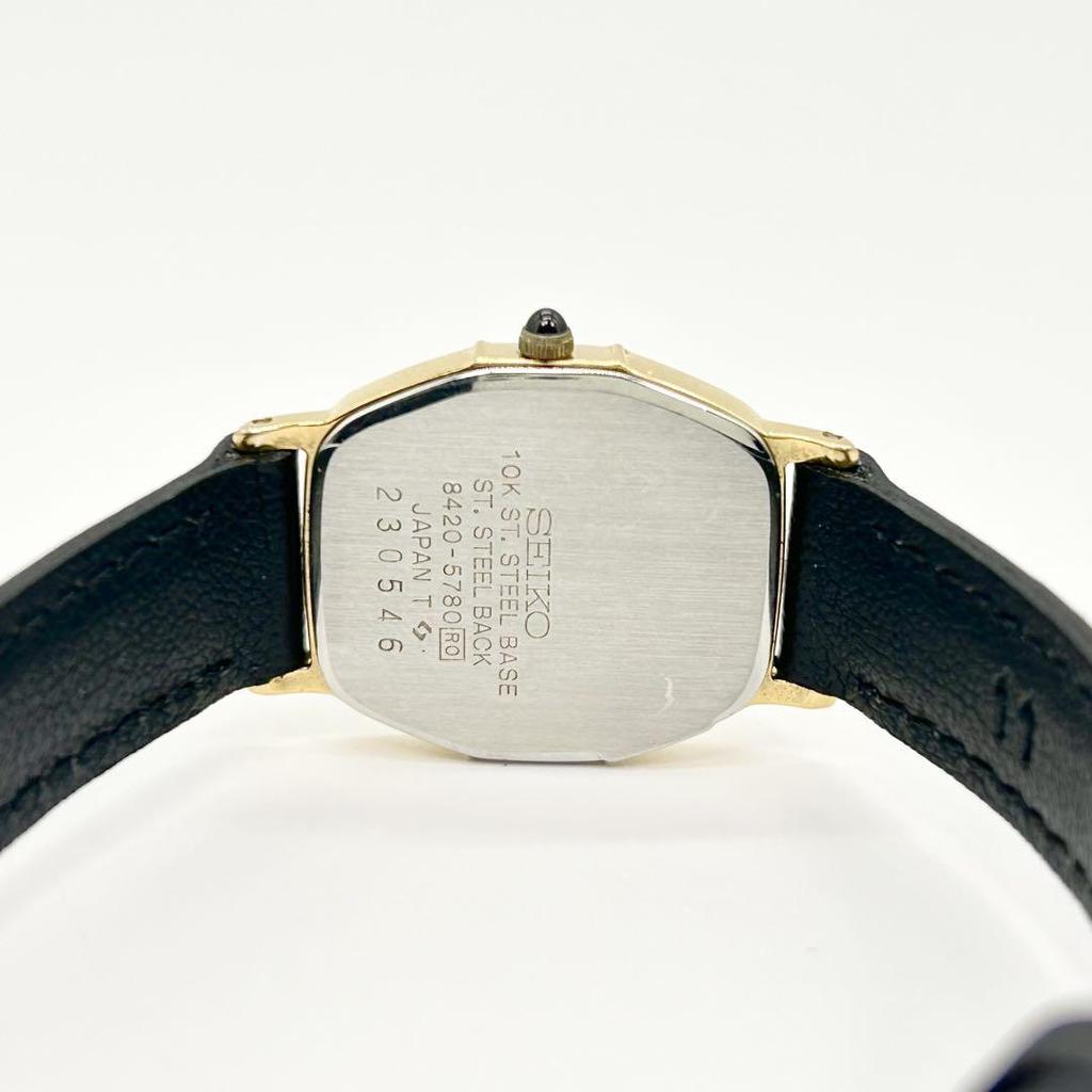 [USED] SEIKO Exceline 10K 1P Diamond Quartz Wristwatch