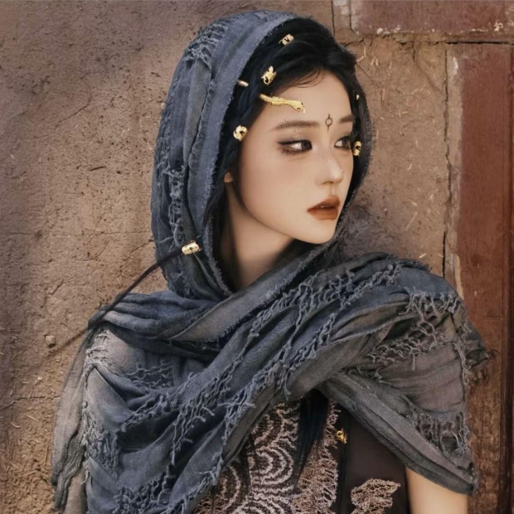 Medieval Style Medieval Cloak Beggar Style Scarf Cape Popular Hooded Shawl Scarf Parties