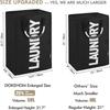 40L Collapsible Washing Laundry Basket Bag for BedroomFabric (Black)