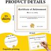 25 PCS Certificate of Achievement Professional, Certificate of Recognition Completion, Award Certificate Paper for School Students Teachers