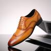 New Plus Size Men's Retro Business Formal Fashion Leather Shoes British Casual Single Shoes Brogue Trendy Shoes Men's Single Shoes