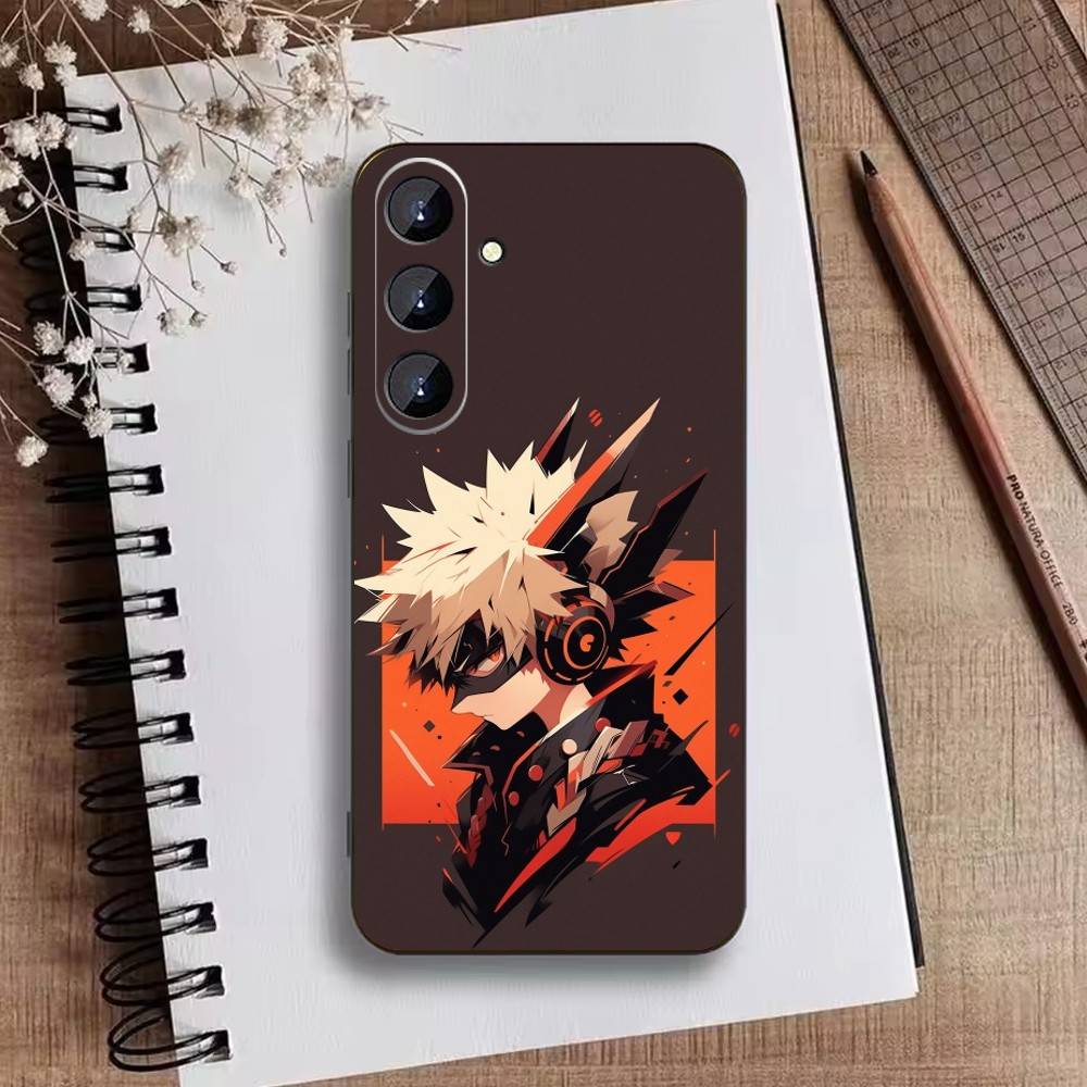 Чехол для телефона Katsuki Bakugo E-Hero Academia Для Samsung Galaxy A73,21,22,32,71,53,52,51,80,5G Мягкий Черный Чехол