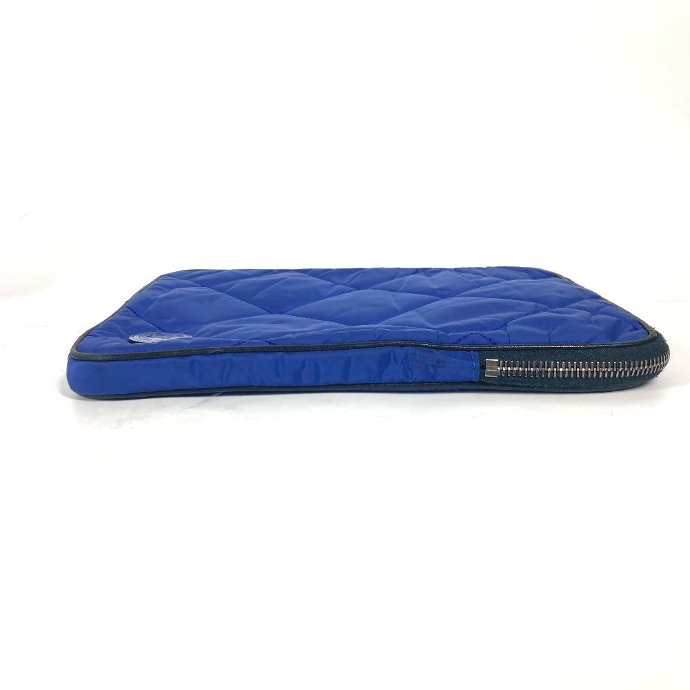 MONCLER logo tablet case Clutch bag Pouch Nylon blue/Black