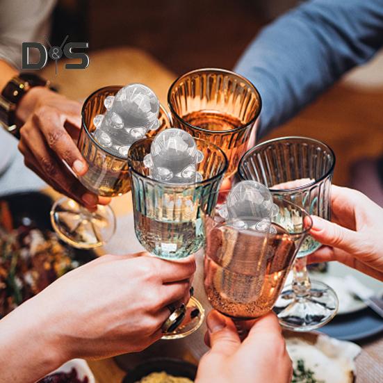 Форма для кубиков льда, силиконовый поднос для охлаждения льда, коктейли с виски, легко заполняемый и высвобождаемый ледогенератор, забавная тарелка для льда для создания атмосферы вечеринки