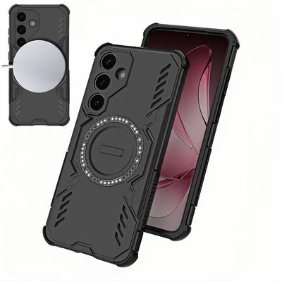 Бронированный противоударный магнитный чехол для Samsung Galaxy S25 Plus Ultra Edge с поддержкой беспроводной зарядки