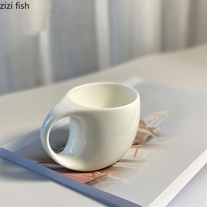 White Ceramic Coffee Cup Milk Tea Cups Water Cup Afternoon Tea Cup Milk Mugs Coffee Mugs Tea Mugs Drinkware Juice Cups Teacup