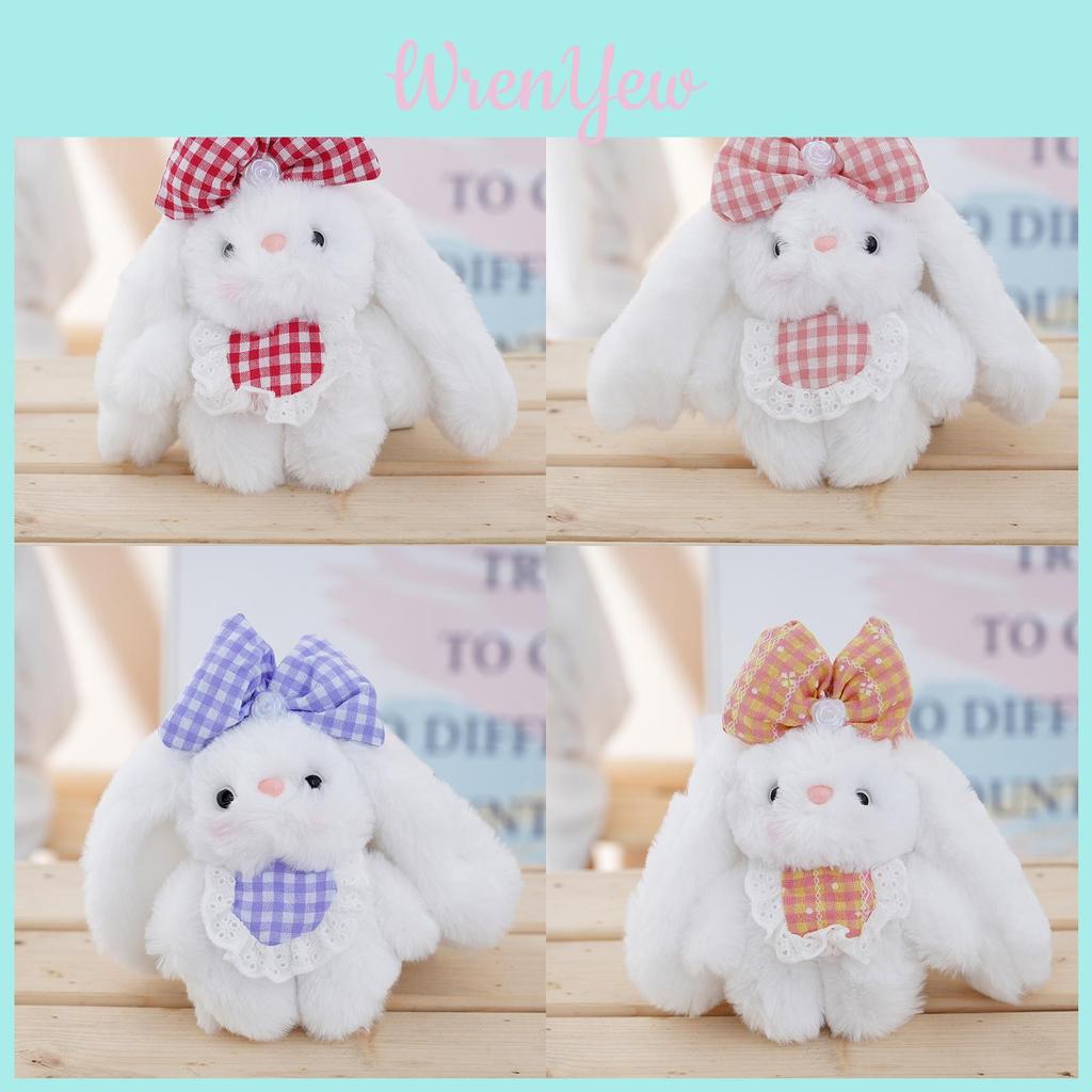 Cute Rabbit Plush Keyring With Pp Cotton Filling For Bag Decoration