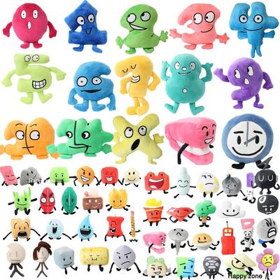 Новое поступление BFDI Битва за Остров Мечты Плюшевая Игрушка 70 Набитая Кукла Мягкое Животное X Номер Блинц Блок Маркер Степлер Картофель Фри