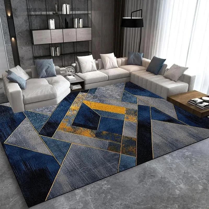 Modern Light Luxury Large Carpet for Living Room Home Decoration Sofa Area Rugs Non-slip Bedroom Rug Washable Door Mat
