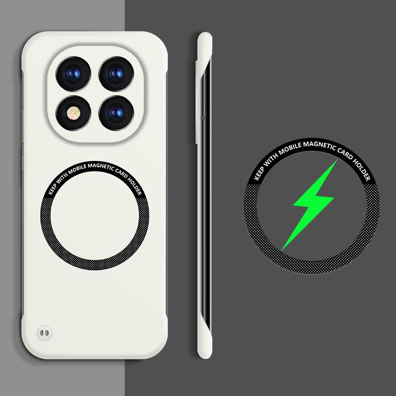 Для Magsafe Магнитный Однотонный Жесткий ПК Без Бортика Чехол для Телефона Для Xiaomi 15 Ultra 13 12 14 Ultra Pro Redmi Note 14 13 Pro Plus