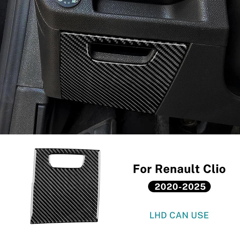 Декоративная панель блока предохранителей автомобиля Для Renault Clio 5 MK5 2024 2025 Наклейка из настоящего мягкого углеродного волокна LHD Интерьер