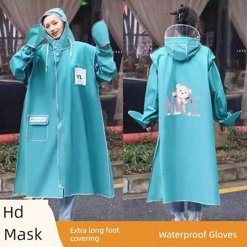 Raincoat for Electric Vehicles, Storm-Level Waterproof, Adult Unisex Motorcycle Rain Poncho, Single-Person Thickened Integrated Riding Suit
