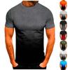Men's Summer Gradient Color Round Neck Shorts Sleeve T-Shirt Men's Casual Fashion Loose T-Shirts