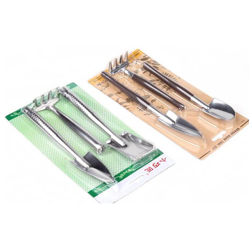 Stainless Steel Plant Potted Flower Garden 3PCS Set Small Shovel + Spade + Rake