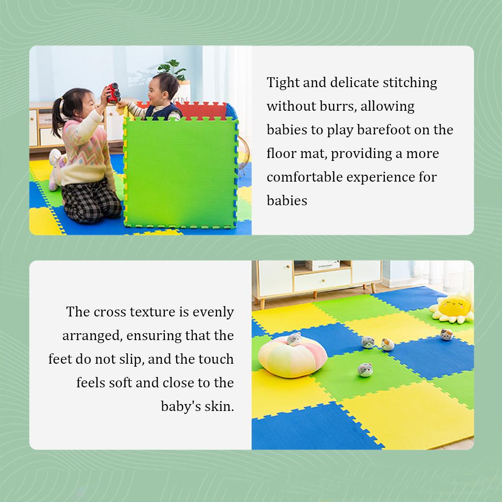 20 Pieces Baby Puzzles Floor Carpet Interlocking Exercise Non-slide Foam Educational Play Mat Home Living Room