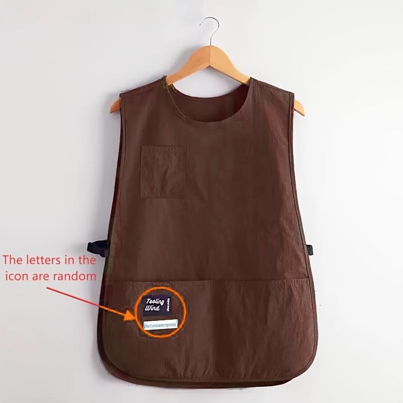 Фартук жилетного типа с двумя глубокими карманами, подходит для использования на кухне, при готовке, рисовании, в саду, в офисе, в зоомагазинах, в кофейнях