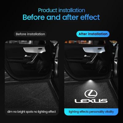 Для ES RX NX LS UX LM LX GX LC RZ IS CT GS RC HS SC TX LBX IS300 RX350 Светодиодные HD Проекторные лампы логотипа двери автомобиля Приветственный свет
