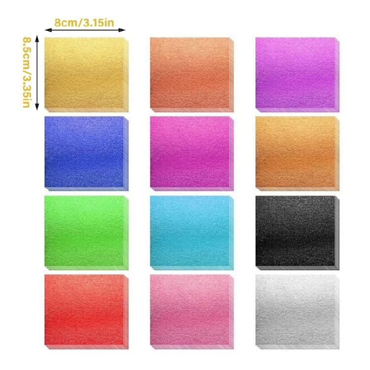 240 Листов Листы с Золотой Фольгой Бумага под Сусальное Золото Листы Сусального Золота 12 Цветов Бумага с Фольгой для Искусства