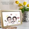 Wall Decoration Photo Frame Rotatable Cards Display Holder Creative Wooden Kids Art Frame  Kids