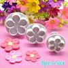 3Pcs Flower Plunger Cookie Cutter DIY Blossom Cake Fondant Mold Baking Accessories