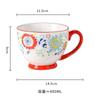 Household Ceramic Cup Mug Retro Hand-painted Flowers Water Cup Oatmeal Breakfast Coffee Milk Bottle Office Teacup