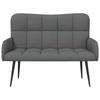 2 Seater Sofa Dark Grey 115 x 61 x 87 cm Fabric
