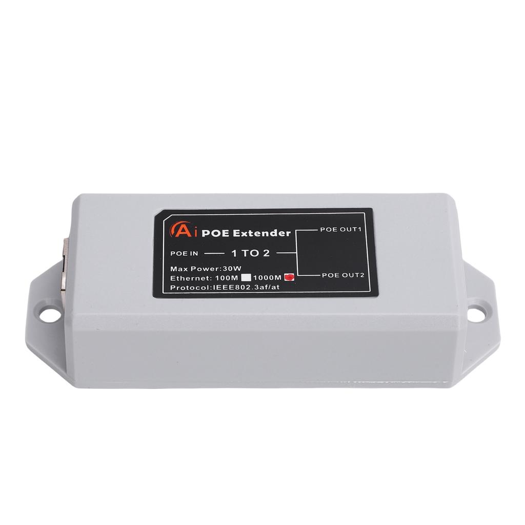 Гигабитный POE-удлинитель 1 вход на 2 выхода 1000 Мбит/с Передача на большое расстояние Plug and Play Компактный Для дома Отеля