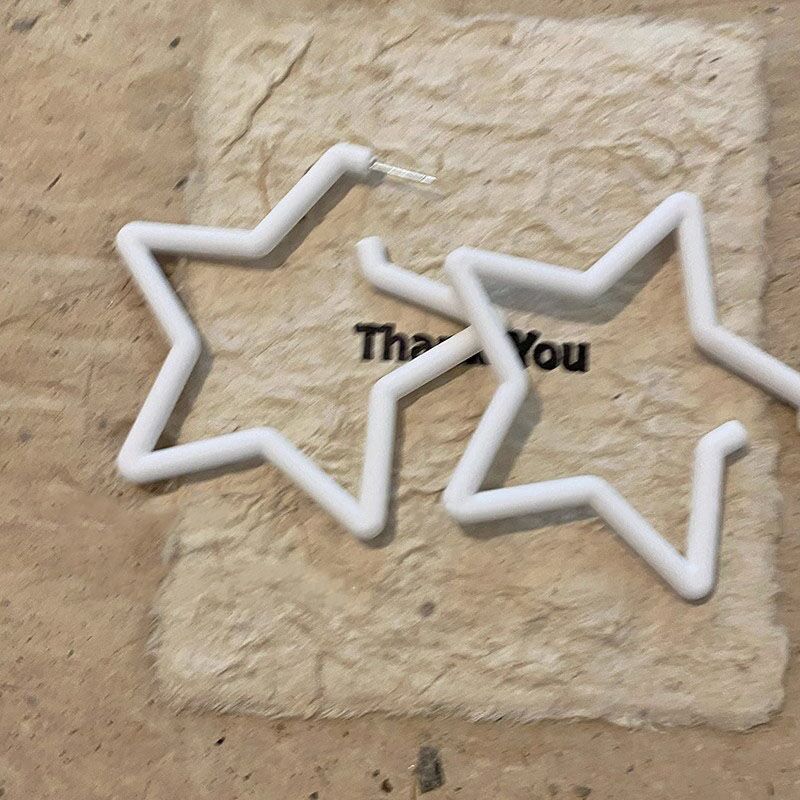 Dopamine Girl Star Серьги Spice Girl College Girly Wind Серьги Candy Color Pentagram Fashion Exaggeration