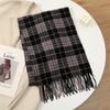 Warm And Versatile Atmosphere Two-Color Plaid Scarf Imitation Cashmere Thickened Scarf Women'S Autumn And Winter