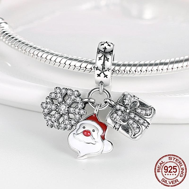 925 Sterling Silver O Pendant Love Heart Snake CZ Clip Charm Beads Fit Original Women Bracelet Bangle Silver 925 Jewelry