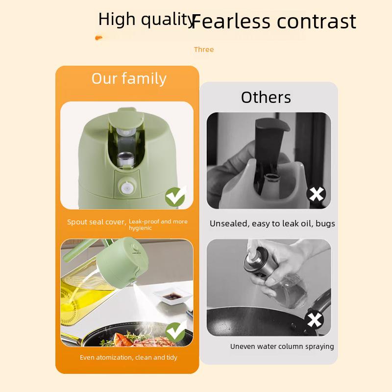 Стеклянный флакон-распылитель для масла двойного назначения для кухни и фритюрницы: Герметичный распылитель-распылитель