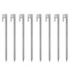 FIELDOOR Titanium Pegs for Tents and Set of Light and Strong Titanium Corrosion Solo Camping Outdoor Tarps, 24cm, 8, Pegs, Resistant, Sturdy,