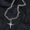 Simple Handsome Punk Fashion Hiphop Clavicle Chain Korean Style Necklace Man Necklace Cross Pendant