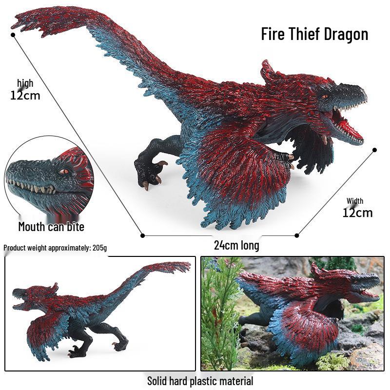 Dinosaur & Dragon Plastic Toy Set: Mythical Animal Figures for Kids