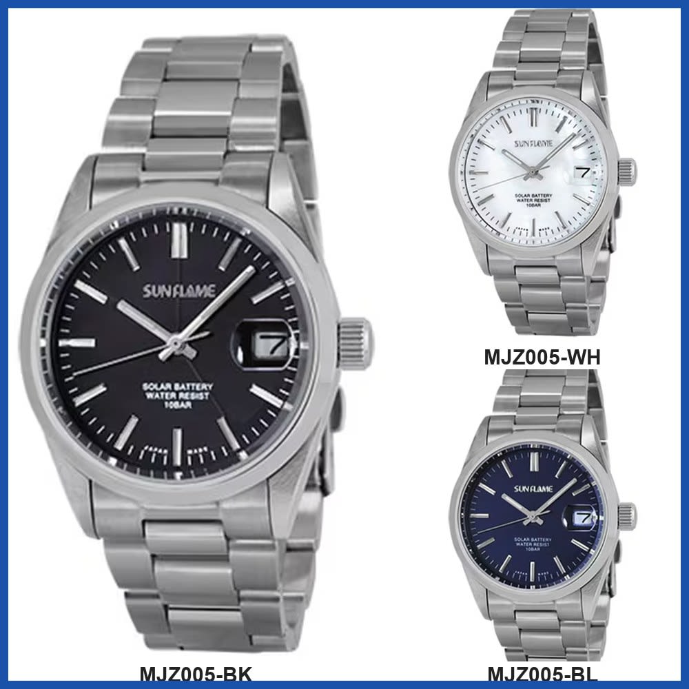 J-AXIS MJZ005 Unisex Solar Wrist Watch MJZ005-BK MJZ005-WH MJZ005-BL Gift Casual Business Sports Student
