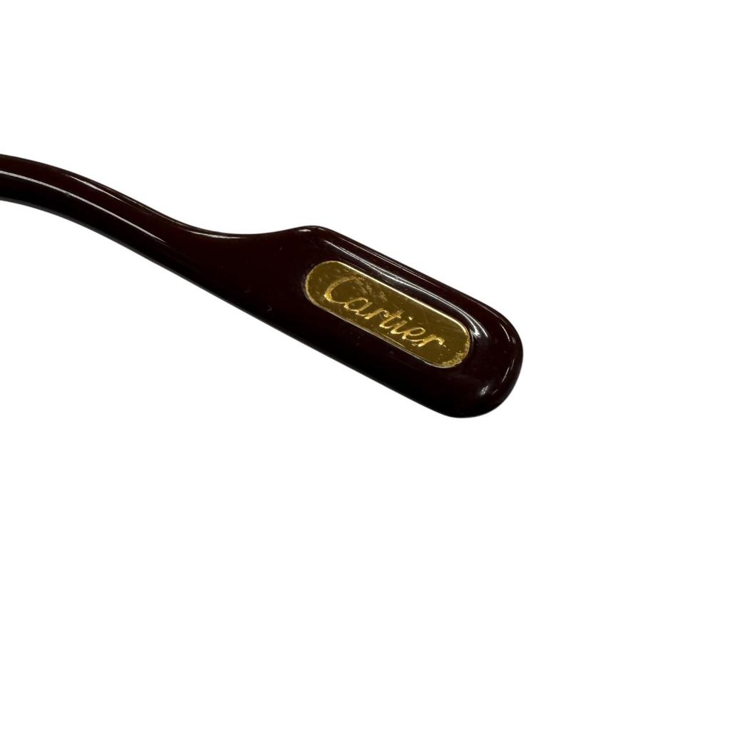 Great Cartier Glasses Trinity Two-bridge half-rim gold mens Used