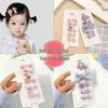 Korean Floral Bow Hair Clip Set for Little Girls - Cute Love Heart Fabric BB Clips for Princess Bangs and Fringes