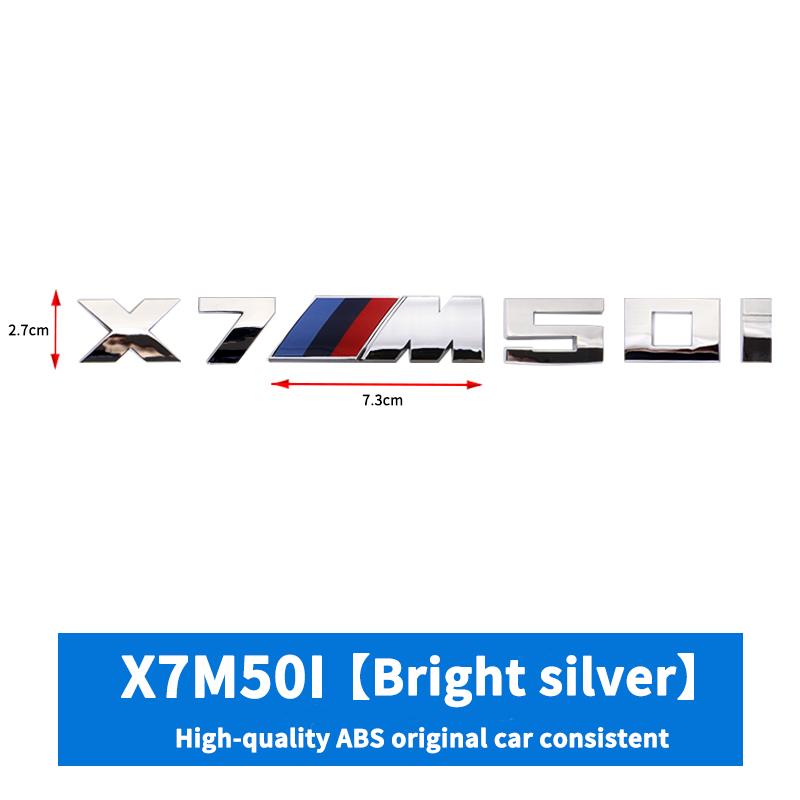 3D ABS M-Standard Sports Competition Emblem Rear Trunk Logo Sticker For BMW M1 X2 X3M X4M X5M X6M X7M Auto Modification Badge CJ7