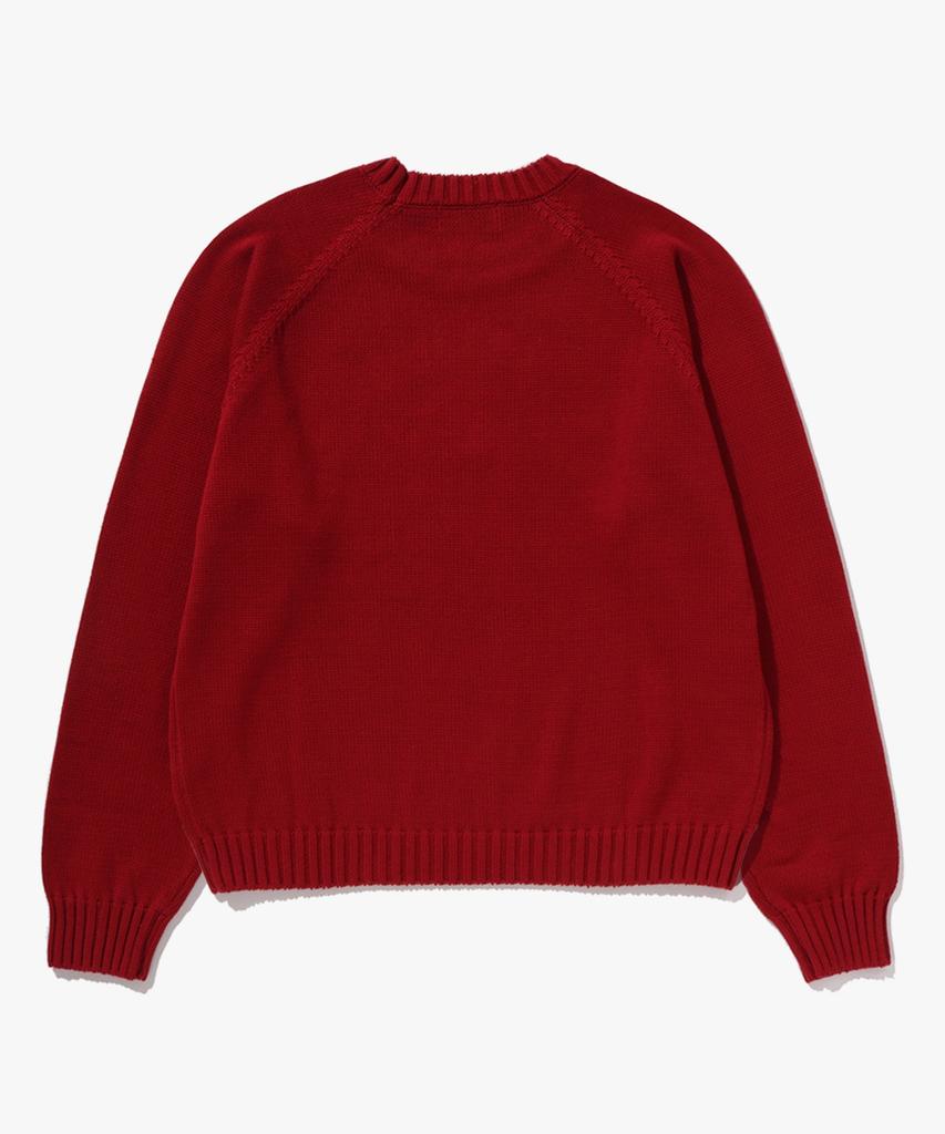 Beipeu College Knit Sweater (W) Burgundy