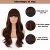 LISI HAIR Женский длинный волнистый парик с челкой, парик из синтетического термостойкого волокна, косплей, вечеринка в стиле Лолиты, повседневная заколка.