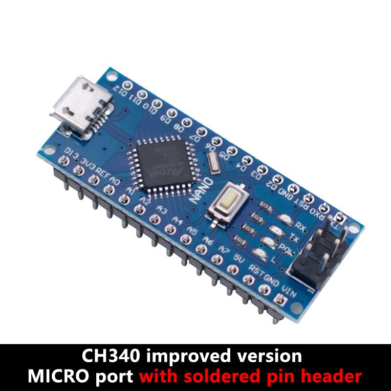 Плата разработки Nano V3.0 ATMEGA328P, Улучшенная версия CH340/FT232, Совместима с проектами Arduino