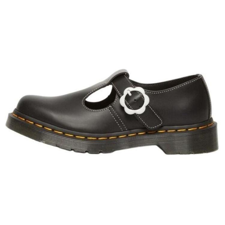 (WMNS) Доктор. Мартенсы Polley Mary Janes из гладкой кожи 'Черный' Женские 31687001