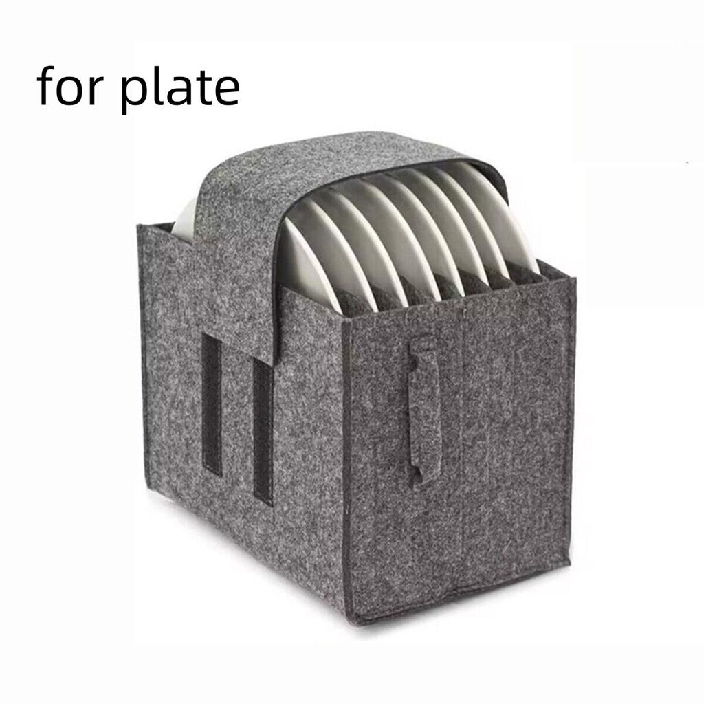 Фетровая тарелка, блюдо, чашка, сумка для хранения, держатель, утолщенный, контейнеры для кемпинговой посуды, кухонный шкаф для автодома, многослойная организация