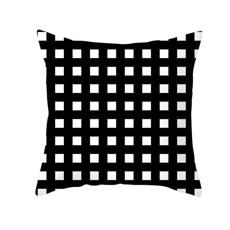 Простой черно-белый плед с геометрическим волнистым узором, чехол для подушки для дома, гостиной, дивана, декоративная подушка, наволочка