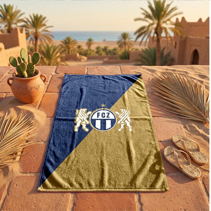 FC Zürich Print Microfiber Beach Towel Quick Dry Absorbent Large Towel For Beach Swimming Travel