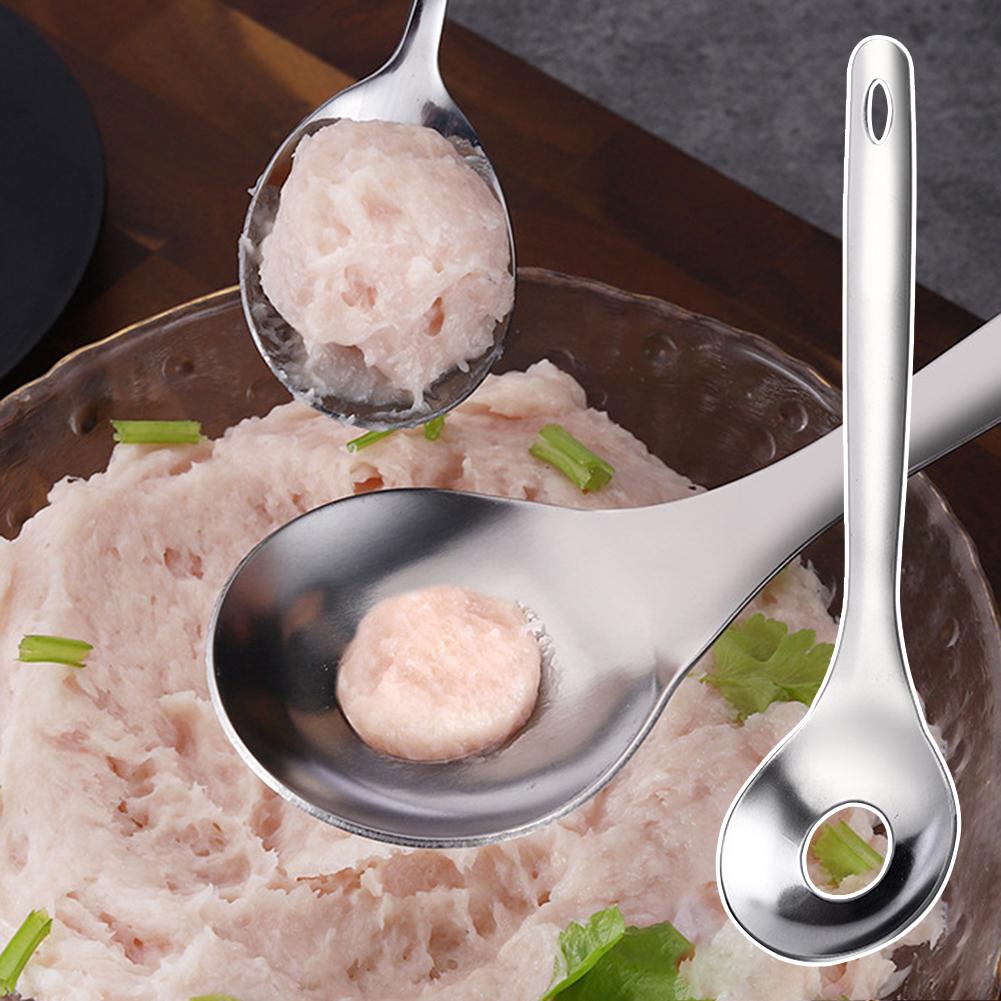 Ложка для фрикаделек из нержавеющей стали Ручная ложка для фрикаделек Пресс-формочка для фрикаделек Ложка-формочка для фрикаделек Кухонные гаджеты 1/2 шт.