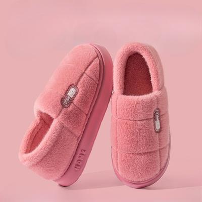 Хлопковые туфли нового стиля, Теплые домашние, Большого размера, Мягкая подошва, Нескользящие, Плюшевая толстая подошва