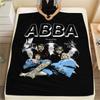 1 шт. Фланелевое одеяло с принтом ABBA The Movie, Высококачественное, Для всех сезонов, Декор для дома, Тепло и уют, Идеально для рождественских подарков