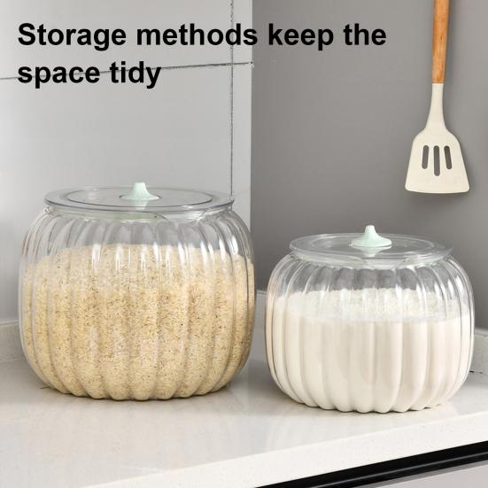 Банка для хранения с герметичной крышкой, большая емкость, пищевой класс, без BPA, прозрачный дизайн, пыленепроницаемый контейнер для зерна и риса