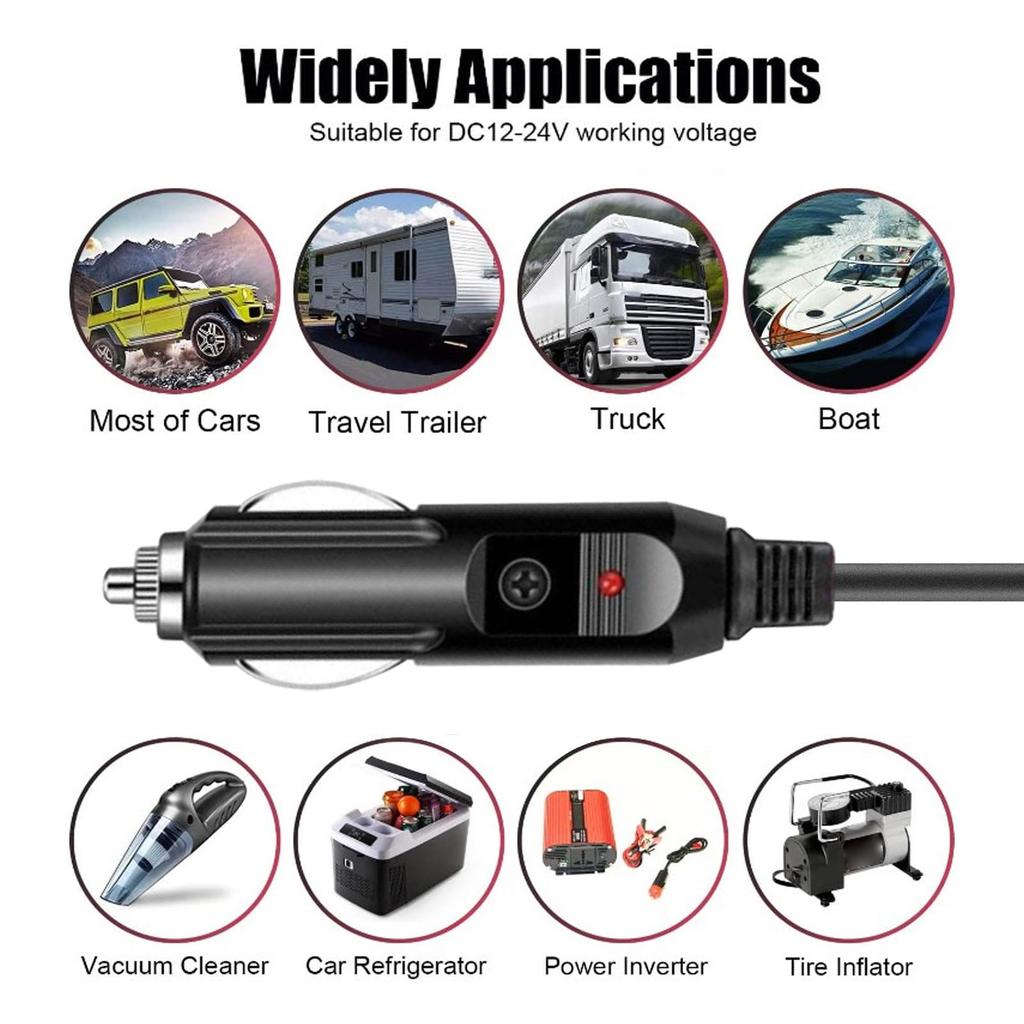 Автомобильный кабель питания для Mini IP68 Водонепроницаемый Длина 6,6 фута 18AWG Автомобильный шнур питания для транспортных средств Лодок Кабель питания